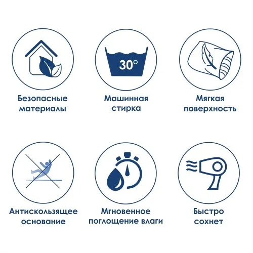 картинка Коврик для ванной комнаты Dill BM-3910 Bright White